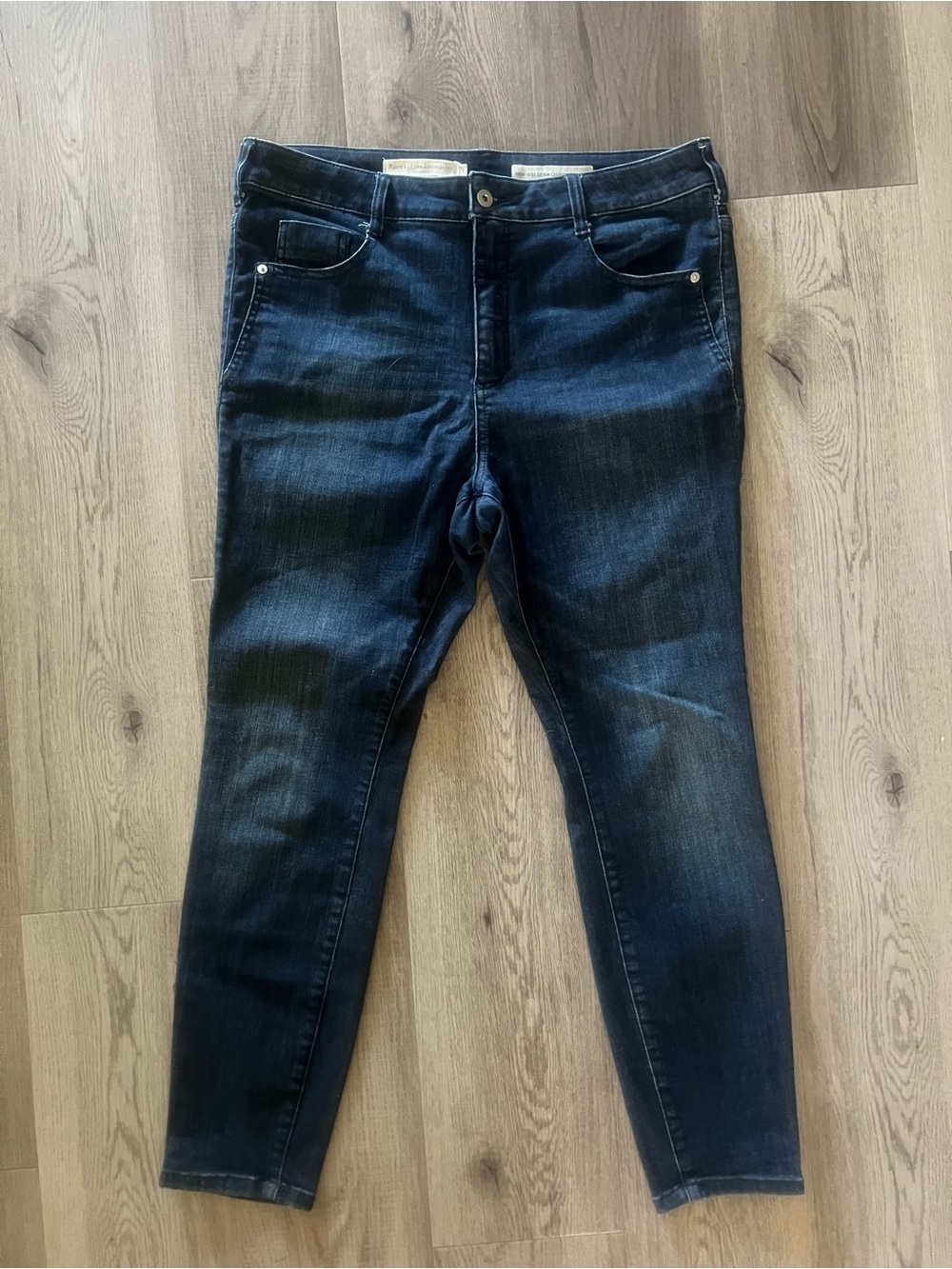 Pilcro and the Letterpress High-Rise Denim Legging Indigo Skinny Jeans